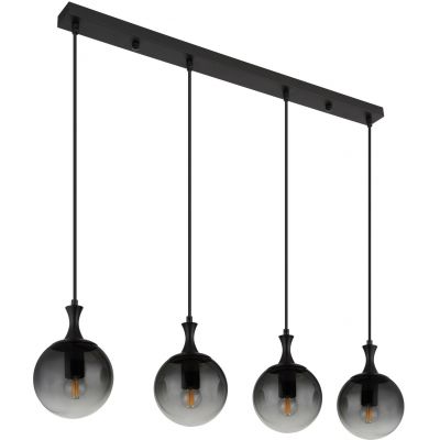 Globo Lighting Dalton lampa wisząca 4x40 W czarna-przydymiona 15885-4H