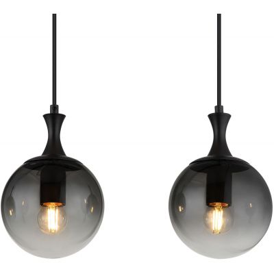 Globo Lighting Dalton lampa wisząca 4x40 W czarna-przydymiona 15885-4H