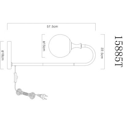 Globo Lighting Dalton lampa stołowa 1x10 W czarna-przydymiona 15885T