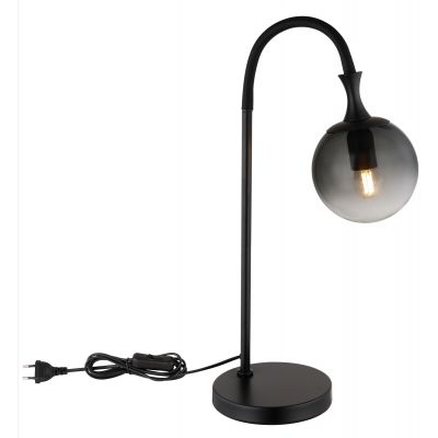 Globo Lighting Dalton lampa stołowa 1x10 W czarna-przydymiona 15885T