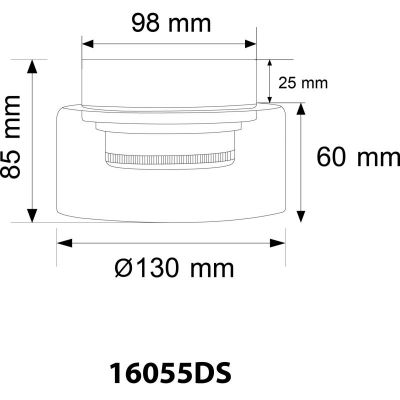 Globo Lighting Higgins lampa podsufitowa 1x6 W czarna/przydymiona 16055DS