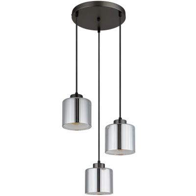 Globo Lighting Felicia lampa wisząca 3x60 W czarna/chrom 16056-3HR