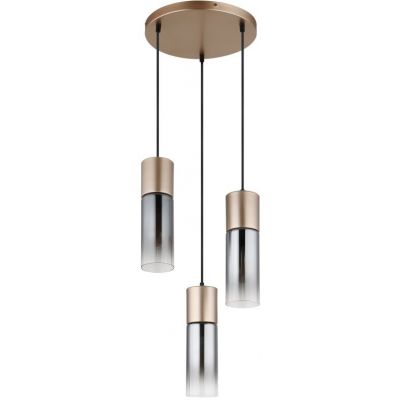 Globo Lighting Annika lampa wisząca 3x25 W przydymiona/złota 21000-3HCA