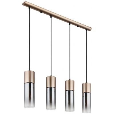 Globo Lighting Annika lampa wisząca 4x25 W przydymiona/złota 21000-4HCA