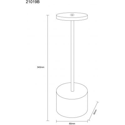 Globo Lighting Polina lampa stołowa 1x1,2 W biała-czarna 21019B