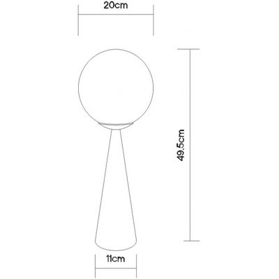 Globo Lighting Polina lampa stołowa 1x40 W biała-mosiądz 21031M