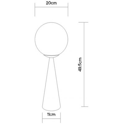 Globo Lighting Polina lampa stołowa 1x40 W biała-nikiel 21031N