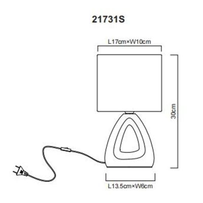 Globo Lighting Triangle lampa stołowa 1x40 W czarna 21731S