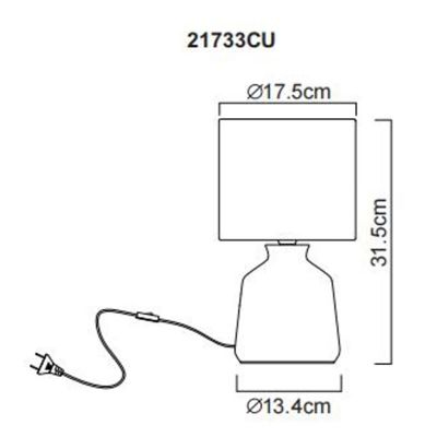 Globo Lighting Rela lampa stołowa 1x40 W beżowa 21733CU