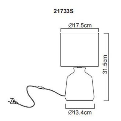 Globo Lighting Rela lampa stołowa 1x40 W czarna 21733S