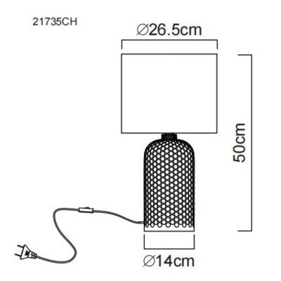 Globo Lighting Sofia lampa stołowa 1x60 W szampański 21735CH