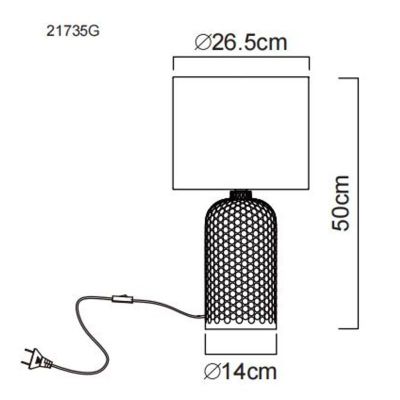 Globo Lighting Sofia lampa stołowa 1x60 W szara 21735G