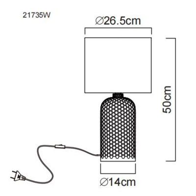 Globo Lighting Sofia lampa stołowa 1x60 W biała 21735W