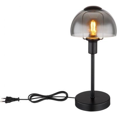 Globo Lighting Kokkini lampa stołowa 1x25 W czarna-przydymiona 21914B