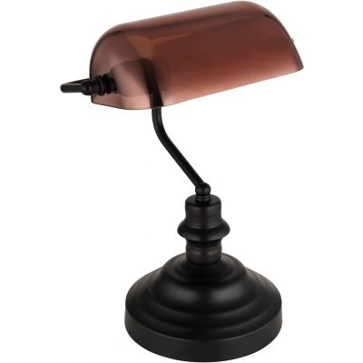 Globo Lighting Antique lampa stołowa 1x60 W czarna-przezroczysta-miedź 2491C