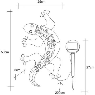 Globo Lighting Solar lampa solarna stojąca 25x0,06 W brązowa 33518