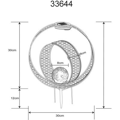 Globo Lighting Solar lampa solarna stojąca 1x0,06 W srebrny 33644