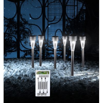 Globo Lighting Solar lampa stojąca 1x0,06 W stal 3386-6