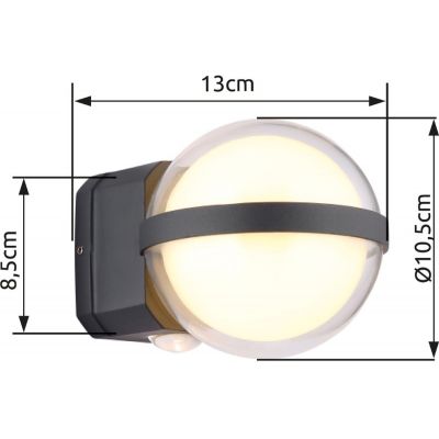 Globo Lighting Illi kinkiet zewnętrzny 1x12 W biały-antracyt 34157