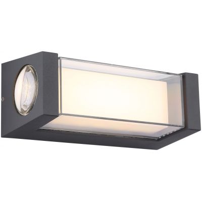 Globo Lighting Plixon kinkiet zewnętrzny 1x12 W biały-przezroczysty-antracyt 34316