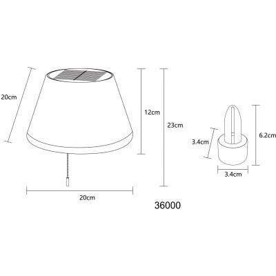 Globo Lighting Solar lampa solarna stojąca 10x1,5 W opal 36000