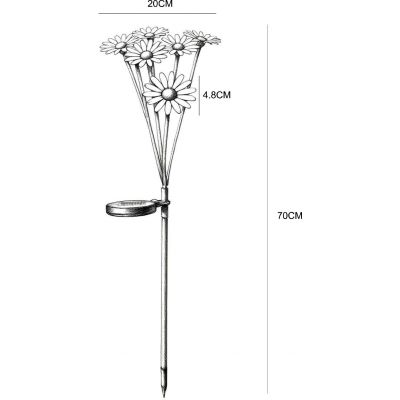 Globo Lighting Solar lampa solarna stojąca 6x0,06 W zielona/żółta 36090