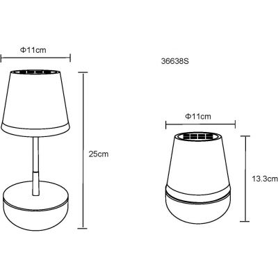 Globo Lighting Solar lampa solarna stołowa 1x0,06 W czarny 36638S
