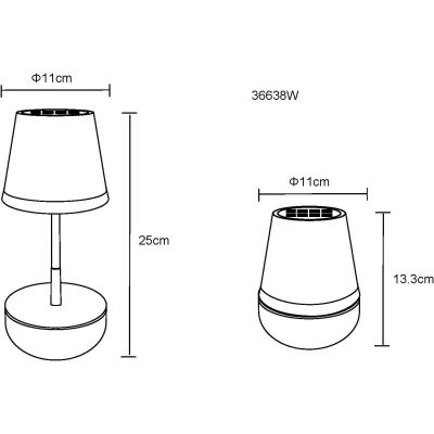 Globo Lighting Solar lampa solarna stołowa 1x0,06 W biały 36638W
