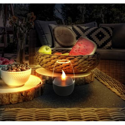 Globo Lighting Solar lampa solarna stołowa 1x0,02 W szara 36703