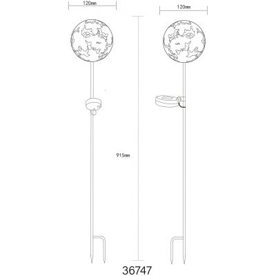 Globo Lighting Solar lampa solarna stojąca 1x0,02 W rdzawy 36747
