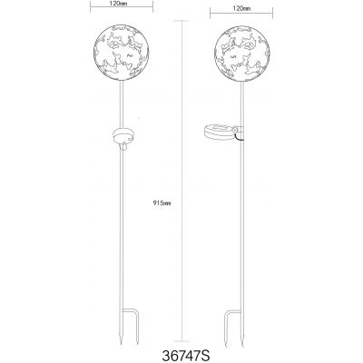 Globo Lighting Solar lampa solarna stojąca 1x0,02 W szara 36747S