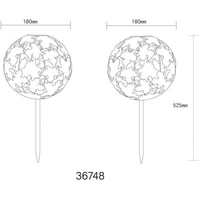 Globo Lighting Solar lampa solarna stojąca 1x0,02 W rdzawy 36748