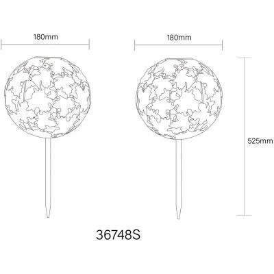 Globo Lighting Solar lampa solarna stojąca 1x0,02 W szara 36748S