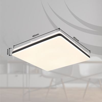 Globo Lighting Ully plafon 1x24 W biały-czarny 48025OBSH