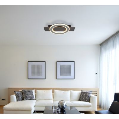 Globo Lighting Jayden lampa podsufitowa 1x18 W biała-czarna-szara 48034-18