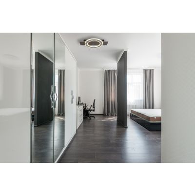 Globo Lighting Jayden lampa podsufitowa 1x18 W biała-czarna-szara 48034-18