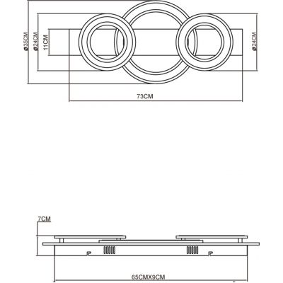 Globo Lighting Jayden lampa podsufitowa 1x50 W biała-czarna 48034-50