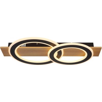 Globo Lighting Jayden lampa podsufitowa 1x40 W biała-czarna-drewno 48038-40
