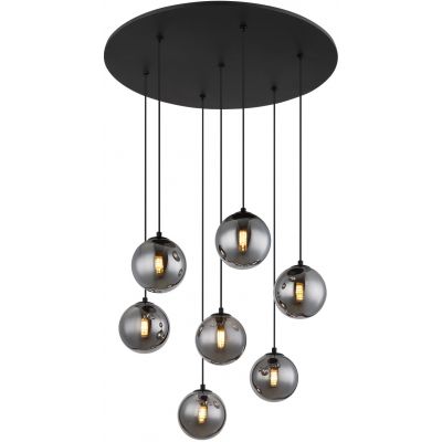 Globo Lighting Riha lampa wisząca 6x3,5 W czarna-przydymiona 56133-7H