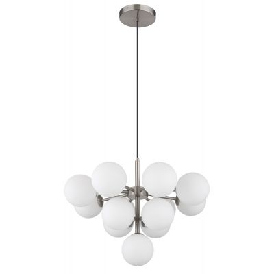 Globo Lighting Grappy lampa wisząca 13x13 W nikiel-biała 56143-13N