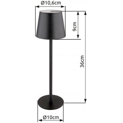 Globo Lighting Vannie lampa stołowa 1x3 W biała-czarna 58438G