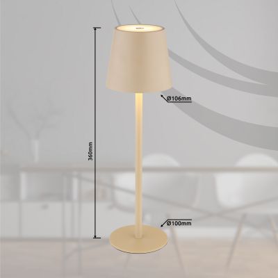 Globo Lighting Vannie lampa stołowa 1x3 W biała-piaskowa 58438S