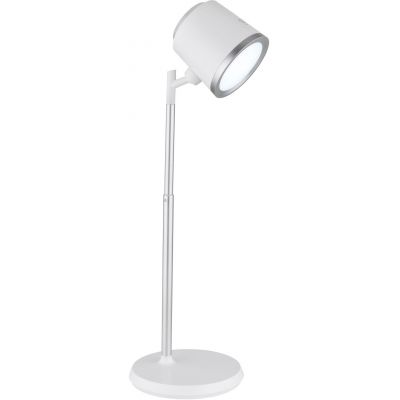 Globo Lighting Meeya lampa biurkowa 1x6 W biała-srebrna 58454W