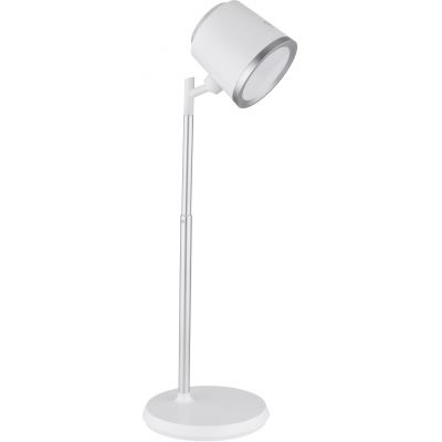 Globo Lighting Meeya lampa biurkowa 1x6 W biała-srebrna 58454W