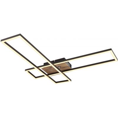 Globo Lighting Dakari lampa podsufitowa 1x30 W czarna-drewno 67208-30