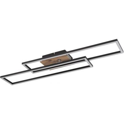 Globo Lighting Dakari lampa podsufitowa 1x30 W czarna-drewno 67208-30