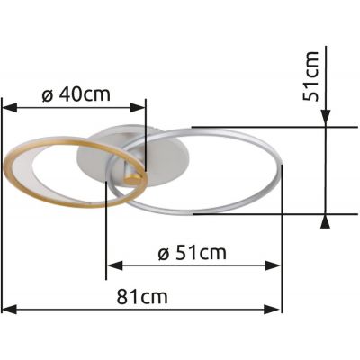 Globo Lighting Umbra lampa podsufitowa 1x40 W biała-złota-srebrna 67333-40