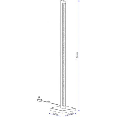 Globo Lighting Starla lampa stojąca 1x23,5 W czarna-drewno 67849S