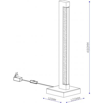 Globo Lighting Starla lampa stołowa 1x8 W czarna-drewno 67849T