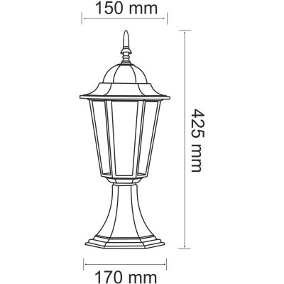 Goldlux Liguria lampa stojąca zewnętrzna 1x20 W patyna 201973